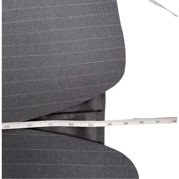 Brooks Brothers 346 Stretch Pinstripe grey Wool Sport Coat Blazer Mens Size 46L - Picture 8 of 9